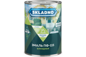 Эмаль ПФ-115 черная 10кг Skladno