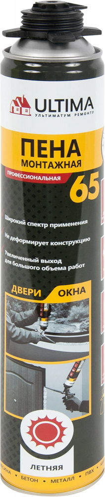 Купить пена монтажная ultima pro 65 850мл проф. в интернет-магазине "Корд".