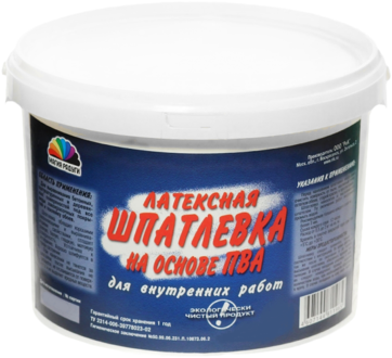 Купить шпатлевка  (на пва) 1,5кг радуга в интернет-магазине "Корд".