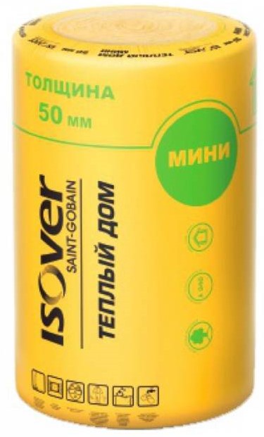 Купить утеплитель изовер теплый дом твин мини 8200х610х50 10,0м.кв. 0,5м.куб. в интернет-магазине "Корд".