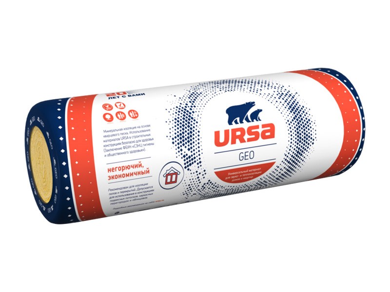 Купить утеплитель ursa m-11 2х10000х1200х50  24м2 1,2м3 в интернет-магазине "Корд".