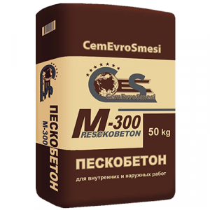Сухая смесь М-300   50кг. песко бетон 