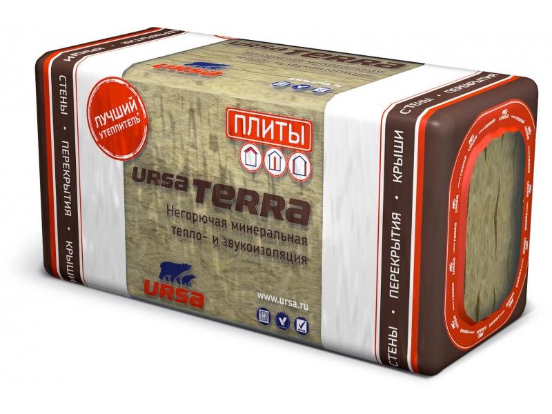 Купить утеплитель ursa terra 36 1250-610-50 7,62м2 0,381м3 в интернет-магазине "Корд".