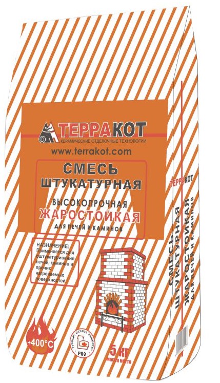 Купить штукатурка терракот жаростойкая высокопрочная 5кг в интернет-магазине "Корд".